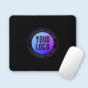 Ihr Logo & Modern Blue & Lila Ombre Gradient Mousepad