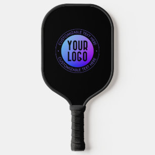 Ihr Logo & Modern Blue & Lila Ombre Gradient Pickleball Schläger