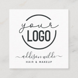 Ihr Logo Modern Chic Minimal Einfach Weiß Platz Quadratische Visitenkarte