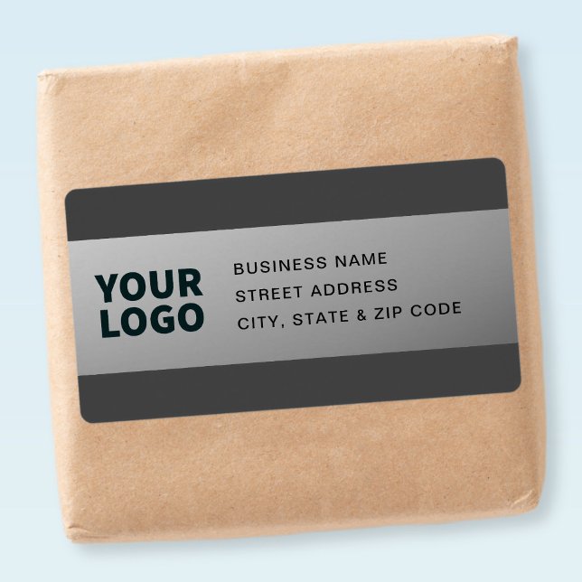 Ihr Logo | Moderne graue Rücksendeadresse (Von Creator hochgeladen)