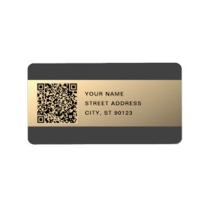 Ihr Logo   Moderne graue Rücksendeadresse Adressaufkleber