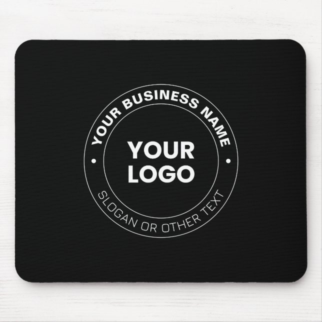 Ihr Logo | Moderner bearbeitbarer Text und Element Mousepad (Vorne)