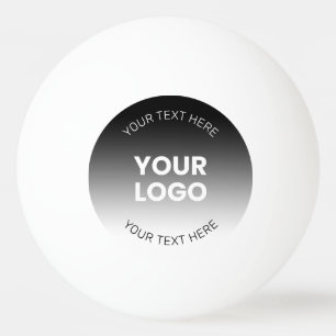 Ihr Logo Moderner editierbarer Schwarz-Weiß-Verl Tischtennisball
