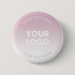 Ihr Logo   Modernes Dusty Pink & White Ombre Button