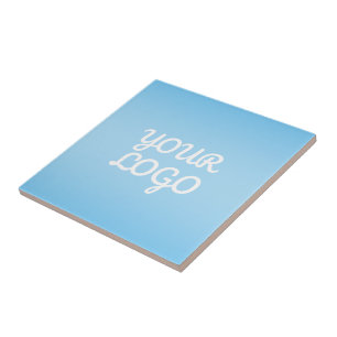 Ihr Logo & Modernes einfaches Ombre Hellblau Fliese