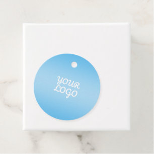 Ihr Logo & Modernes einfaches Ombre Hellblau Geschenkanhänger