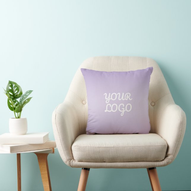 Ihr Logo & modernes einfaches Ombre | Lavendel Kissen (Stuhl )