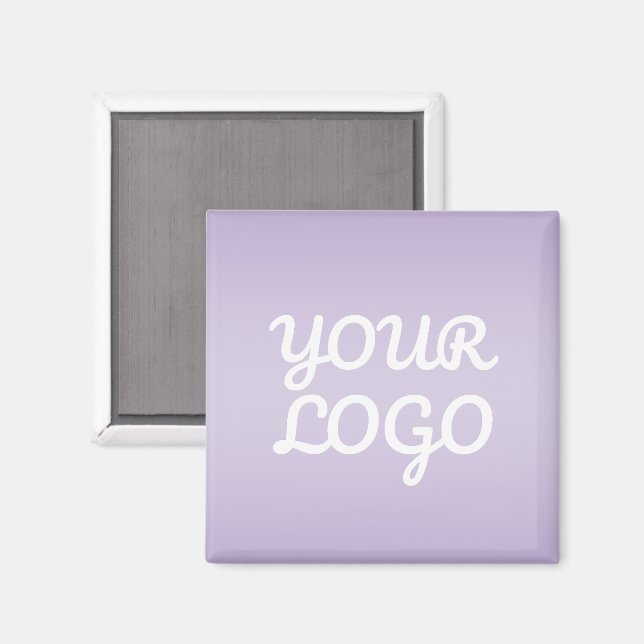 Ihr Logo & modernes einfaches Ombre | Lavendel Magnet (Vorderseite/Rückseite)