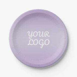 Ihr Logo & modernes einfaches Ombre Lavendel Pappteller