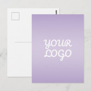 Ihr Logo & Modernes einfaches Ombre   Lavendel Postkarte