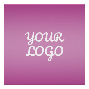 Ihr Logo & Modernes einfaches Ombre Lila Poster