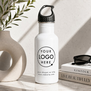 Ihr Logo Modernes Minimalistisches Geschäft Edelstahlflasche