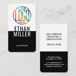 Ihr Logo Modernes, Minimalistisches Schwarz/Weiß Visitenkarte