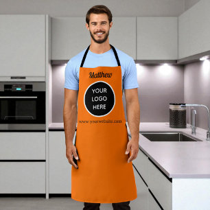 Ihr Logo Neon Orange Webseite Gelb Geschäft Schürze