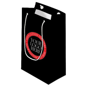 Ihr Logo oder anderes Bild Schwarz, Rot und Weiß Kleine Geschenktüte