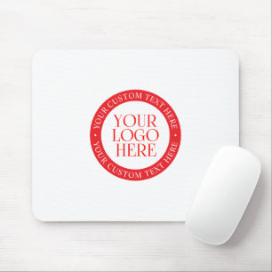 Ihr Logo oder anderes Bild Weihnachten Weiß & Ro Mousepad