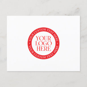 Ihr Logo oder anderes Bild Weihnachten Weiß & Ro Postkarte