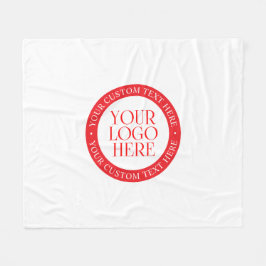 Ihr Logo oder anderes Bild | Weihnachten weiß und  Fleecedecke