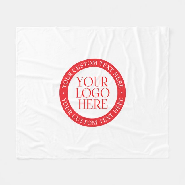 Ihr Logo oder anderes Bild | Weihnachten weiß und  Fleecedecke (Vorderseite (Horizontal))