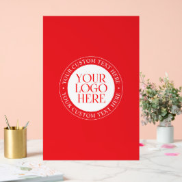 Ihr Logo oder anderes Bild | Weihnachtsrot und Wei Acrylschild