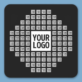 Ihr Logo oder Bild | Einzigartiges modernes Muster Quadratischer Aufkleber