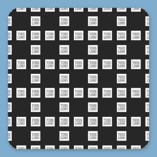 Ihr Logo oder Bild Einzigartiges, sich wiederholen Quadratischer Aufkleber