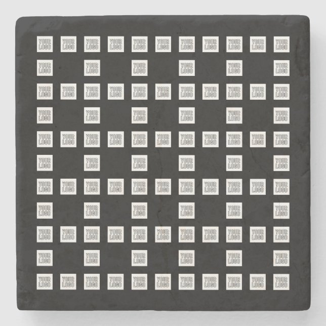 Ihr Logo oder Bild Einzigartiges, sich wiederholen Steinuntersetzer (Vorderseite)