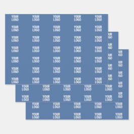 Ihr Logo oder Bild | Muster für vertikale Streifen Geschenkpapier Set