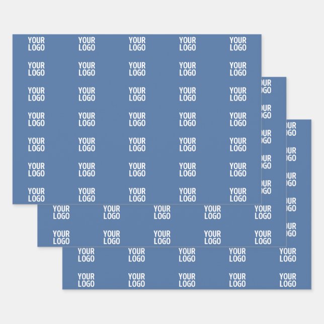 Ihr Logo oder Bild | Muster für vertikale Streifen Geschenkpapier Set (Set)