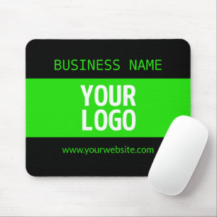 Ihr Logo oder Bild Schwarz und Hellgrün Mousepad