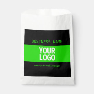 Ihr Logo oder Bild Schwarz-Weiß-Grün Geschenktütchen