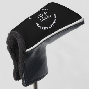 Ihr Logo oder Bild und bearbeiteter Text Schwarz Golf Headcover