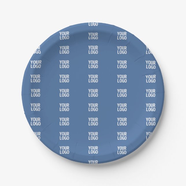 Ihr Logo oder Bild  | Vertikale Streifen Muster  Pappteller (Vorderseite)
