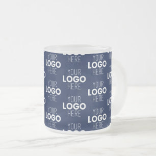 Ihr Logo oder Bild-Wiederholungsmuster   Marinebla Mattglastasse