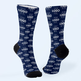 Ihr Logo oder Bild-Wiederholungsmuster | Marinebla Socken