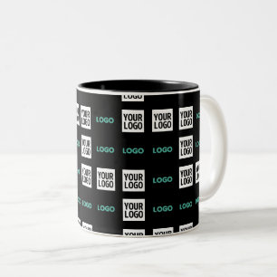 Ihr Logo oder Bild Zick-Zack-Muster mit zwei Bil Zweifarbige Tasse