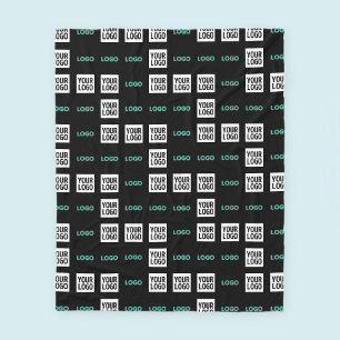 Ihr Logo oder Bild   Zig Zag Muster mit zwei Bilde Fleecedecke
