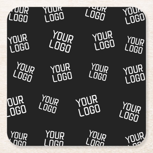 Ihr Logo oder Bild | Zufällige Suchvorlage Rechteckiger Pappuntersetzer (Vorderseite)