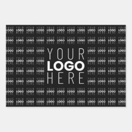 Ihr Logo oder Bildgeflechtetes Muster Großbildlogo Geschenkpapier Set