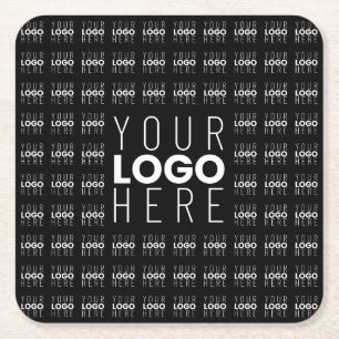 Ihr Logo oder Bildgeflechtetes Muster Großbildlogo Rechteckiger Pappuntersetzer