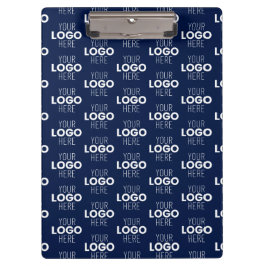 Ihr Logo oder Bildwiederholmuster | Marineblau Klemmbrett