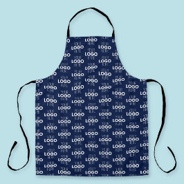 Ihr Logo oder Bildwiederholmuster | Marineblau Schürze