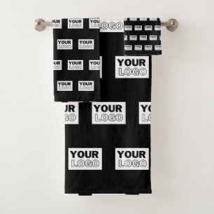 Ihr Logo oder Design Bearbeitbarer Farbhintergru Badhandtuch Set