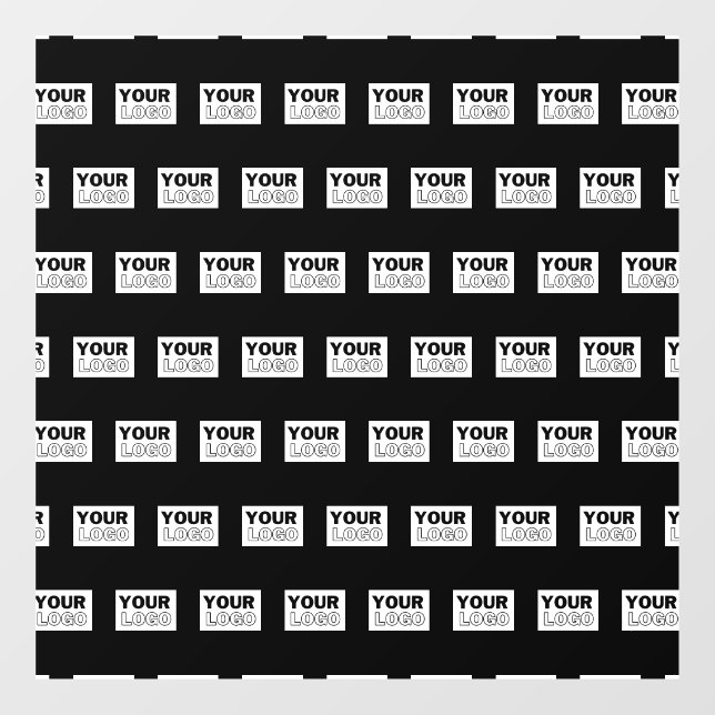 Ihr Logo oder Design | Bearbeitbarer Farbhintergru Fensteraufkleber (Blatt)