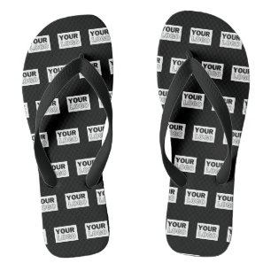 Ihr Logo oder Design Bearbeitbarer Farbhintergru Flip Flops