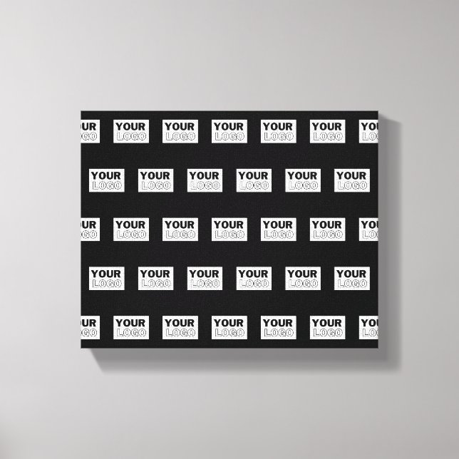 Ihr Logo oder Design | Bearbeitbarer Farbhintergru Leinwanddruck (Vorderseite)
