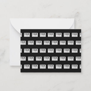 Ihr Logo oder Design Bearbeitbarer Farbhintergru Mitteilungskarte