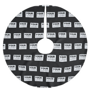 Ihr Logo oder Design   Bearbeitbarer Farbhintergru Polyester Weihnachtsbaumdecke