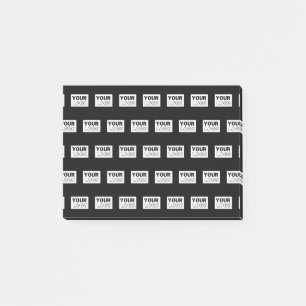 Ihr Logo oder Design   Bearbeitbarer Farbhintergru Post-it Klebezettel