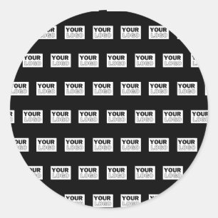 Ihr Logo oder Design Bearbeitbarer Farbhintergru Runder Aufkleber